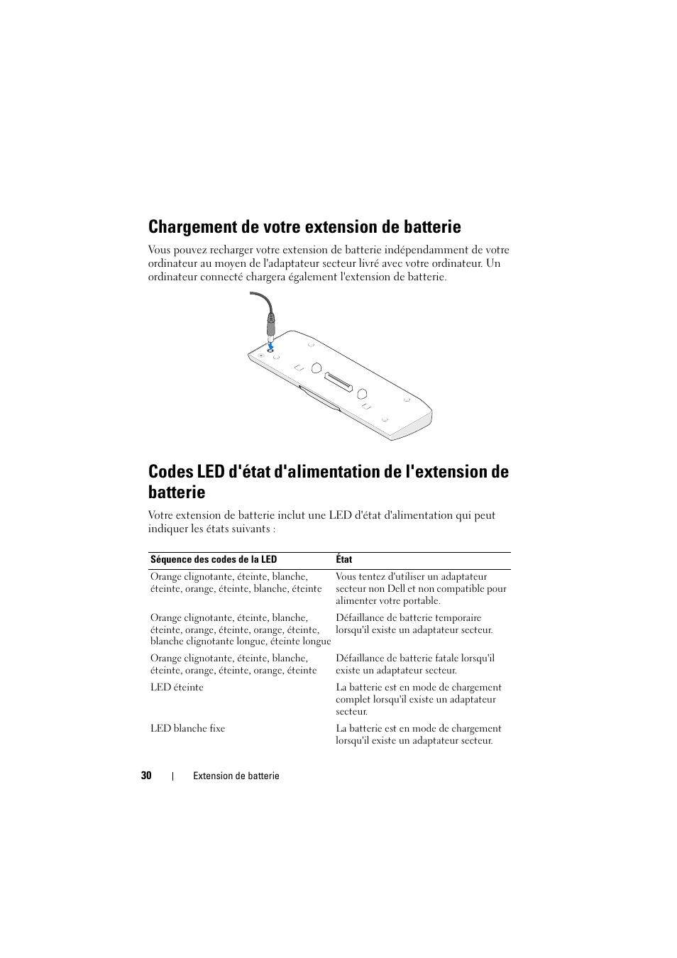 Chargement de votre extension de batterie | Dell Latitude E5520M (Early 2011) User Manual | Page 32 / 88