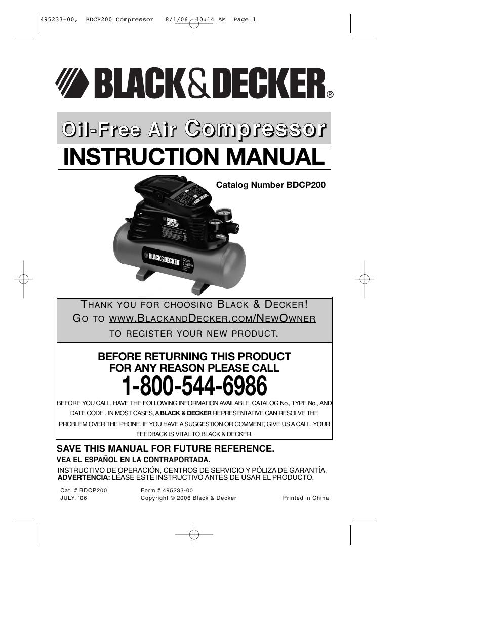 Black & Decker 495233-00 User Manual | 51 pages