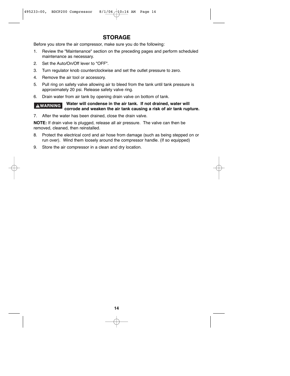 Storage | Black & Decker 495233-00 User Manual | Page 14 / 51