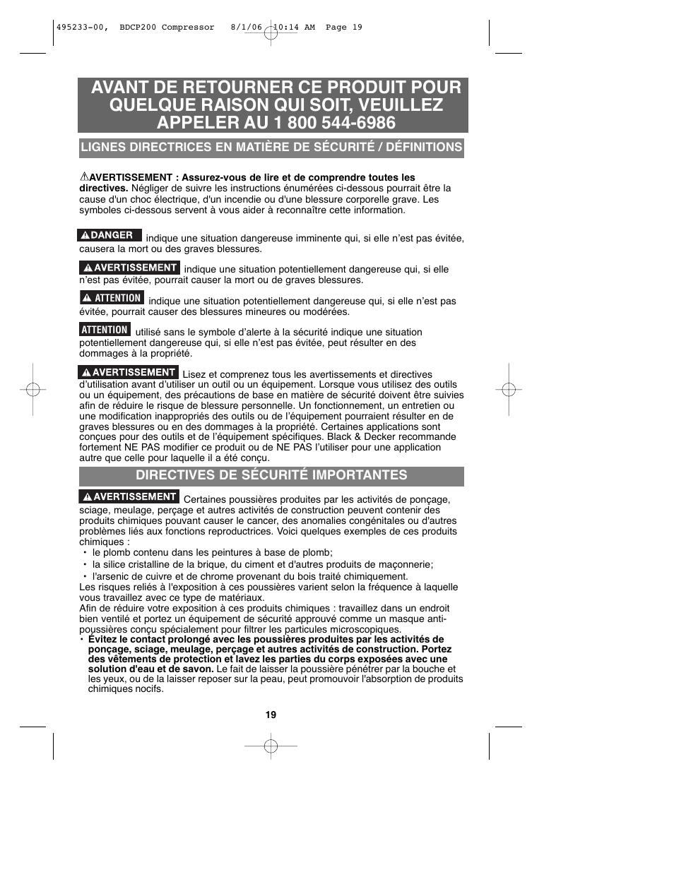 Black & Decker 495233-00 User Manual | Page 19 / 51