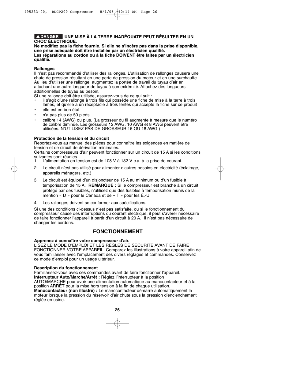 Black & Decker 495233-00 User Manual | Page 26 / 51