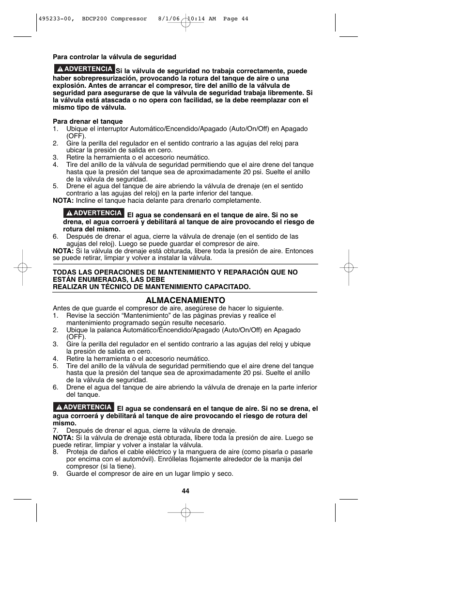 Black & Decker 495233-00 User Manual | Page 44 / 51