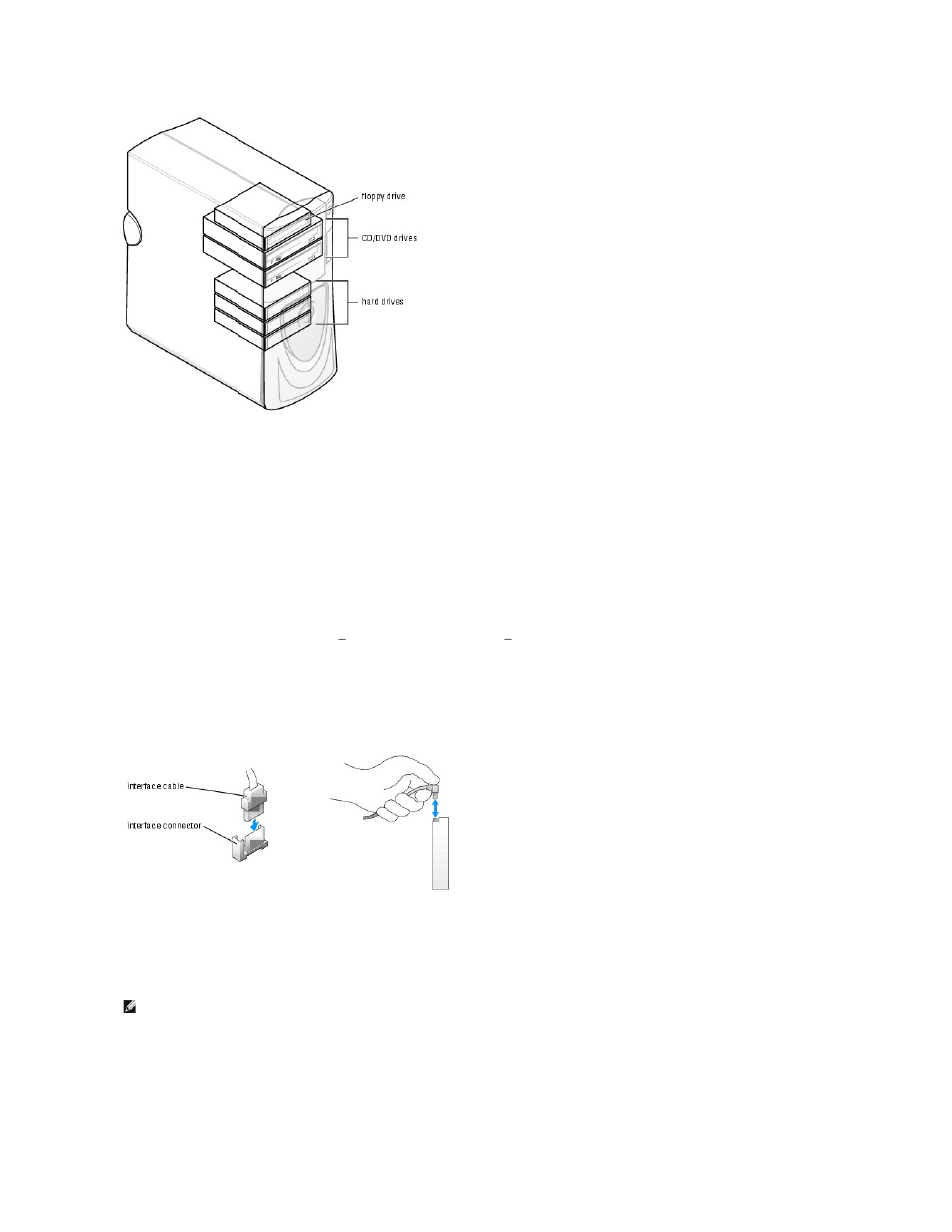 General installation guidelines, Connecting drive cables | Dell XPS/Dimension XPS Gen 4 User Manual | Page 29 / 53