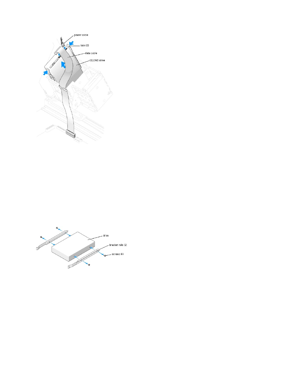 Installing a cd/dvd drive | Dell XPS/Dimension XPS Gen 4 User Manual | Page 36 / 53