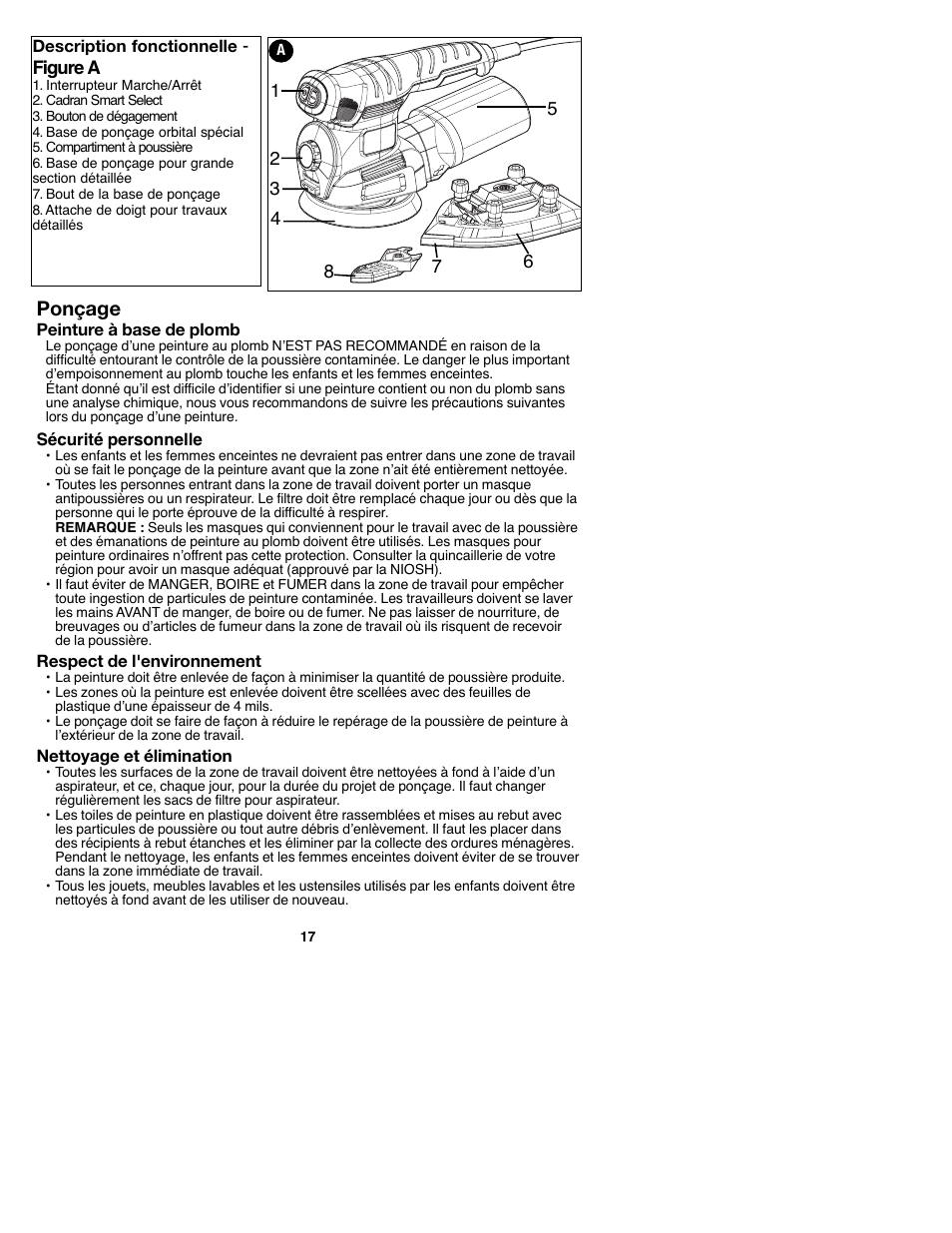 Ponçage | Black & Decker MS2000 User Manual | Page 17 / 36