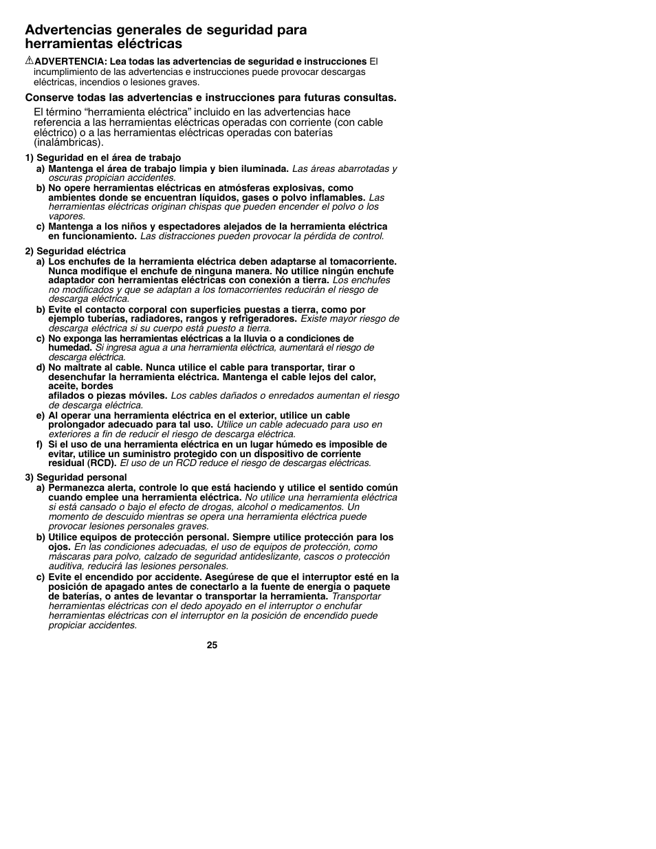 Black & Decker MS2000 User Manual | Page 25 / 36