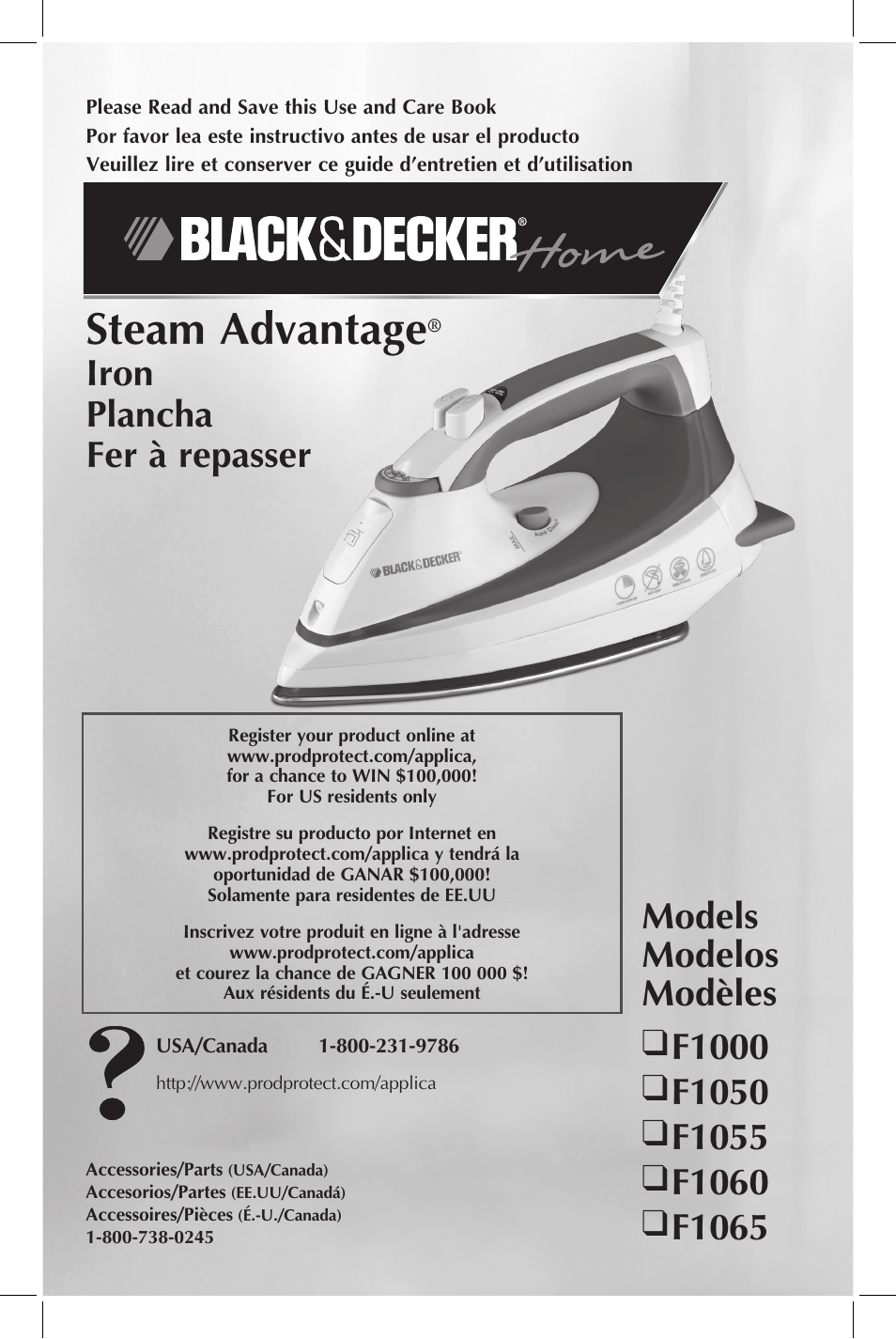 Black & Decker F1050 User Manual | 15 pages