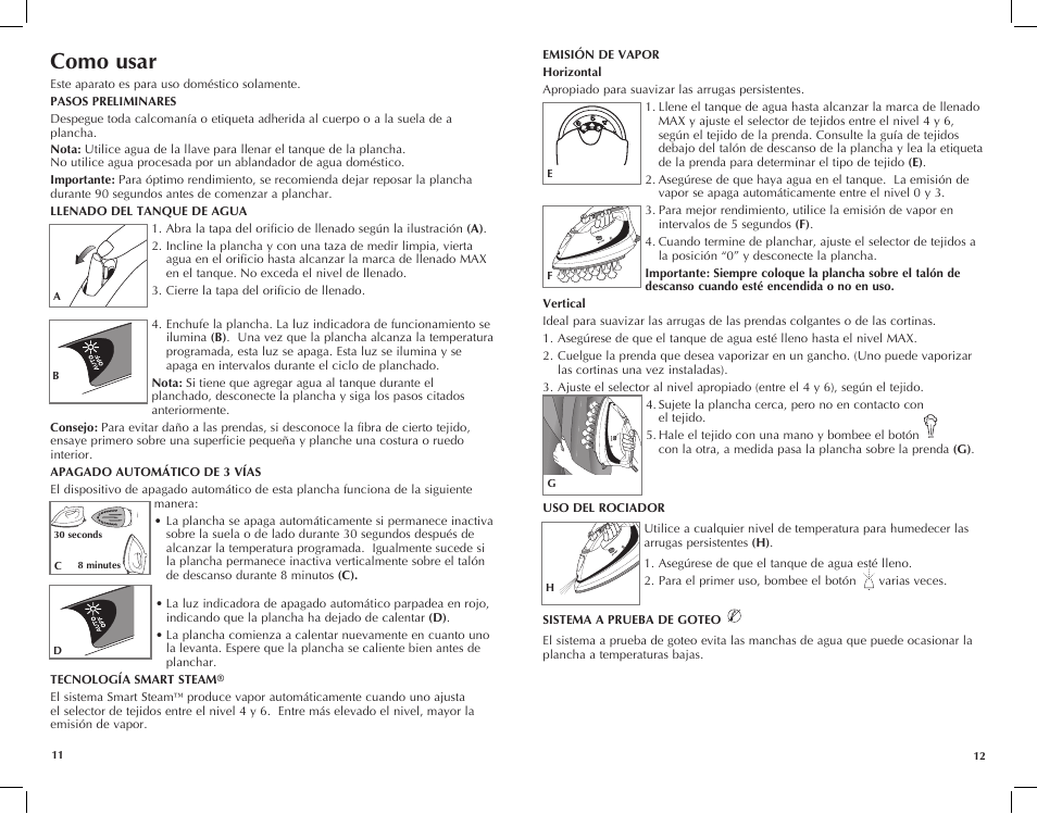 Como usar | Black & Decker F1050 User Manual | Page 7 / 15