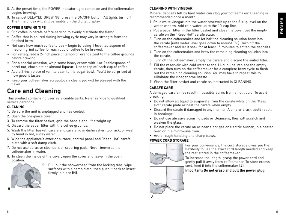 Care and cleaning | Black & Decker DLX1050B User Manual | Page 5 / 15