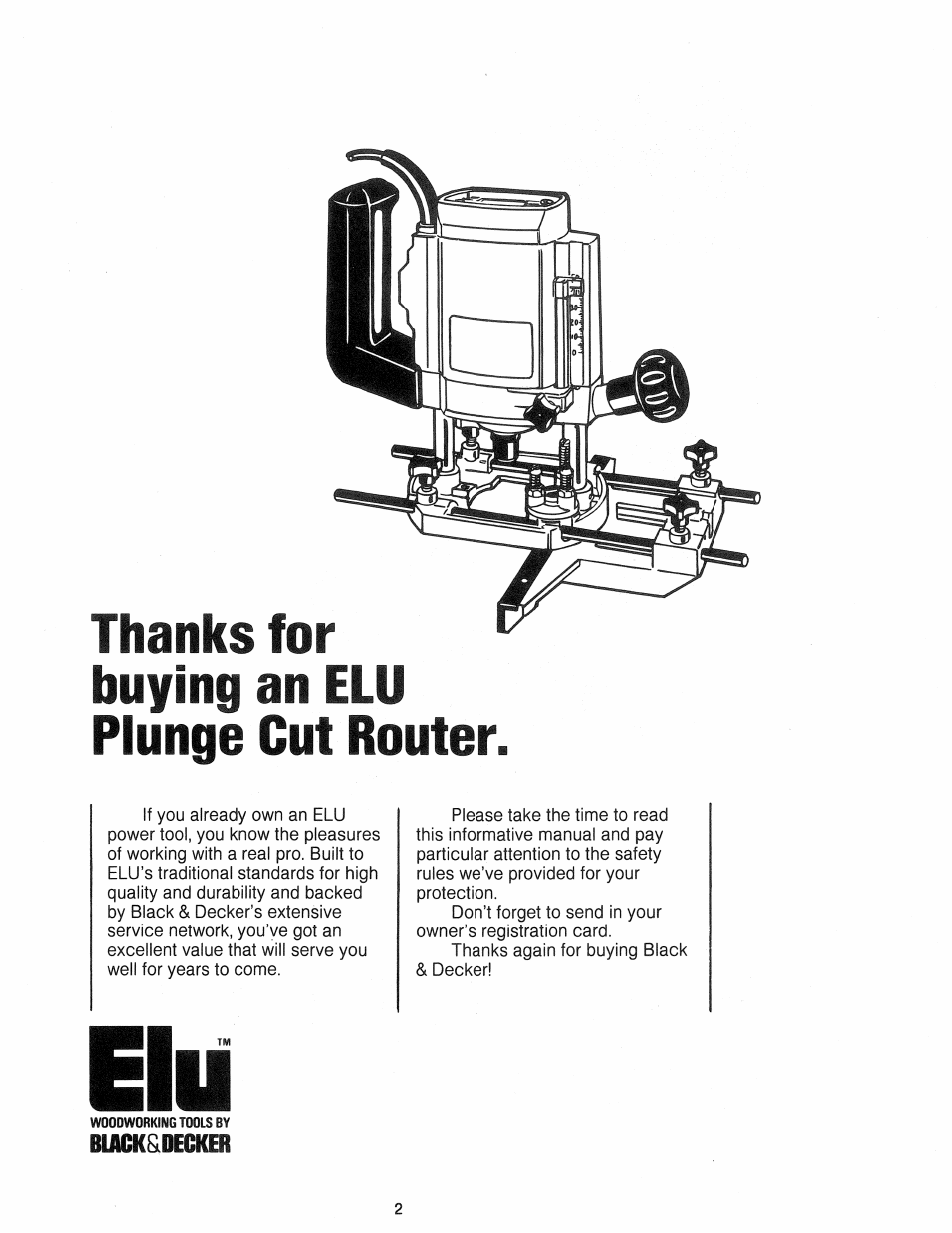 Black & Decker ELU 3303 User Manual | Page 2 / 8