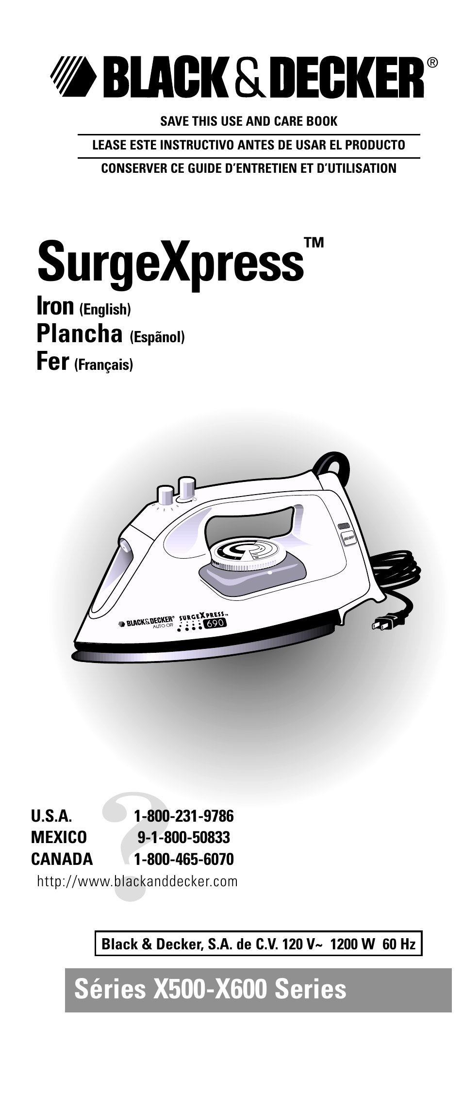 Black & Decker X500 Series User Manual | 12 pages