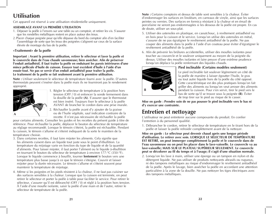 Entretien et nettoyage, Utilisation | Black & Decker SK200C User Manual | Page 12 / 17