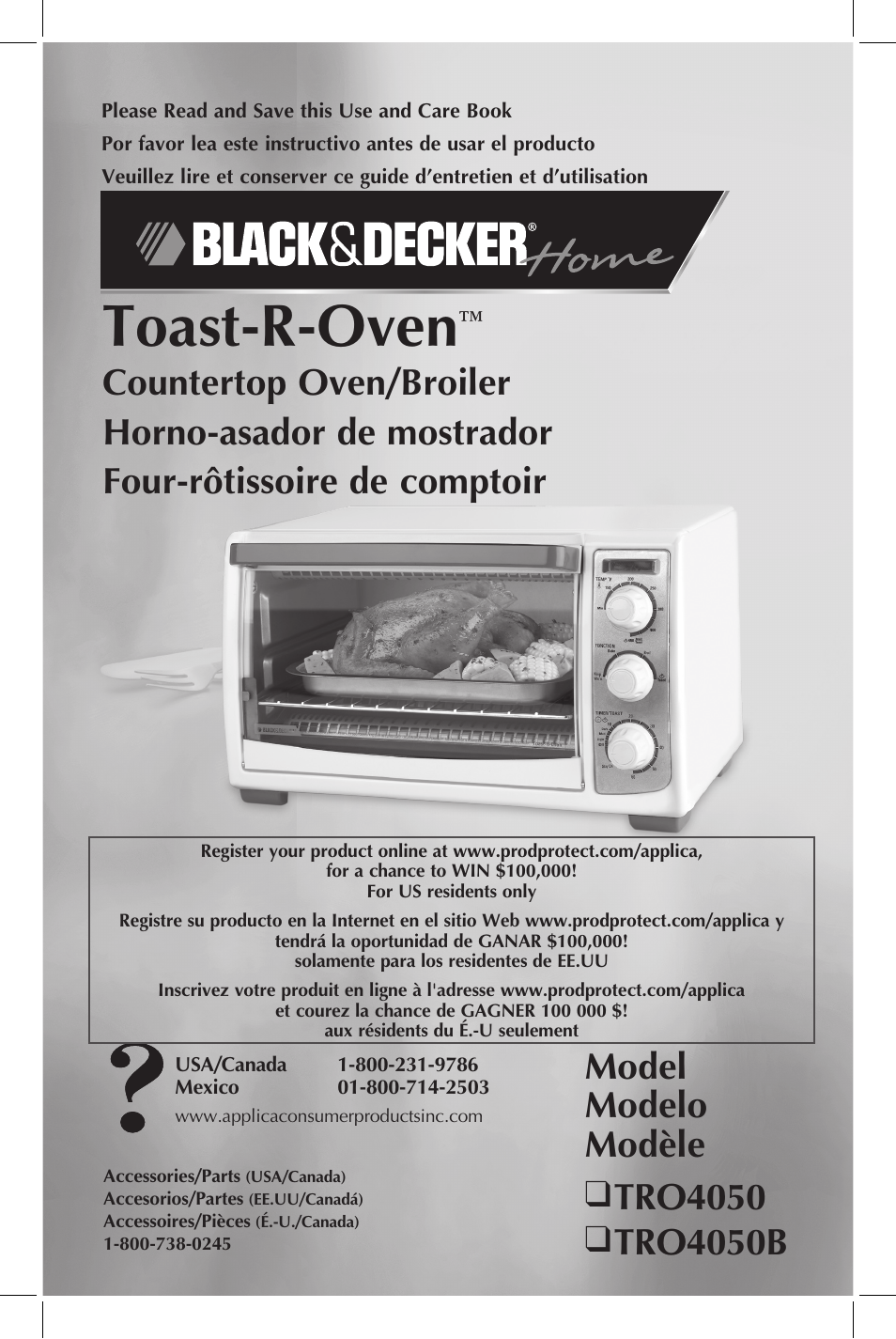 Black & Decker TRO4050B User Manual | 19 pages