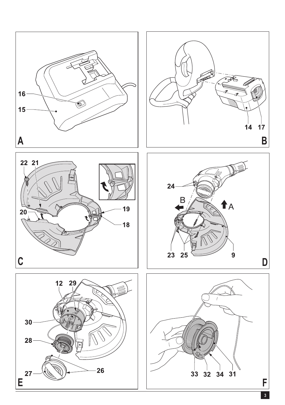 Black & Decker GLC2500L User Manual | Page 3 / 16