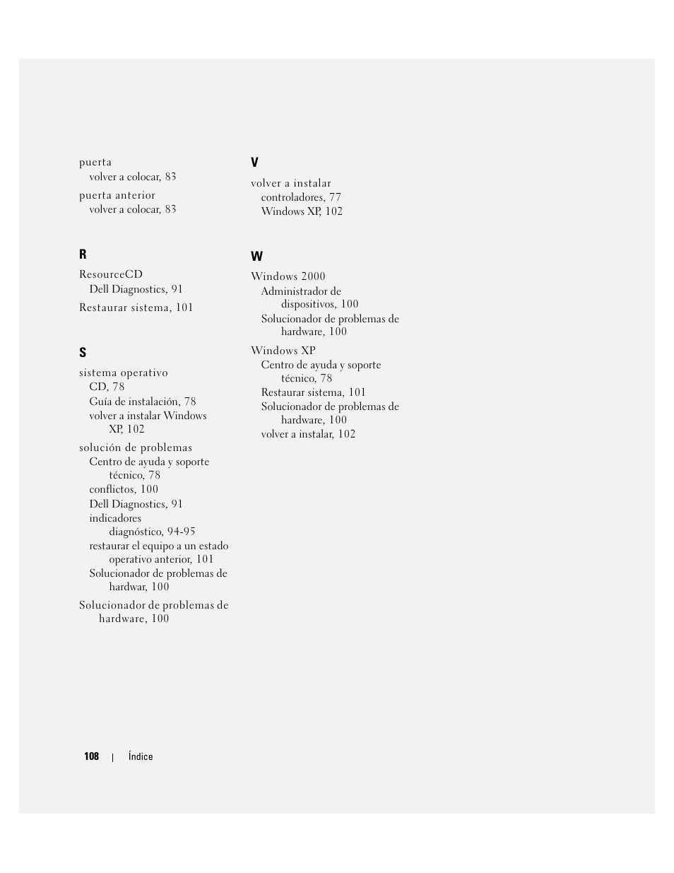 Dell OptiPlex GX280 User Manual | Page 108 / 108