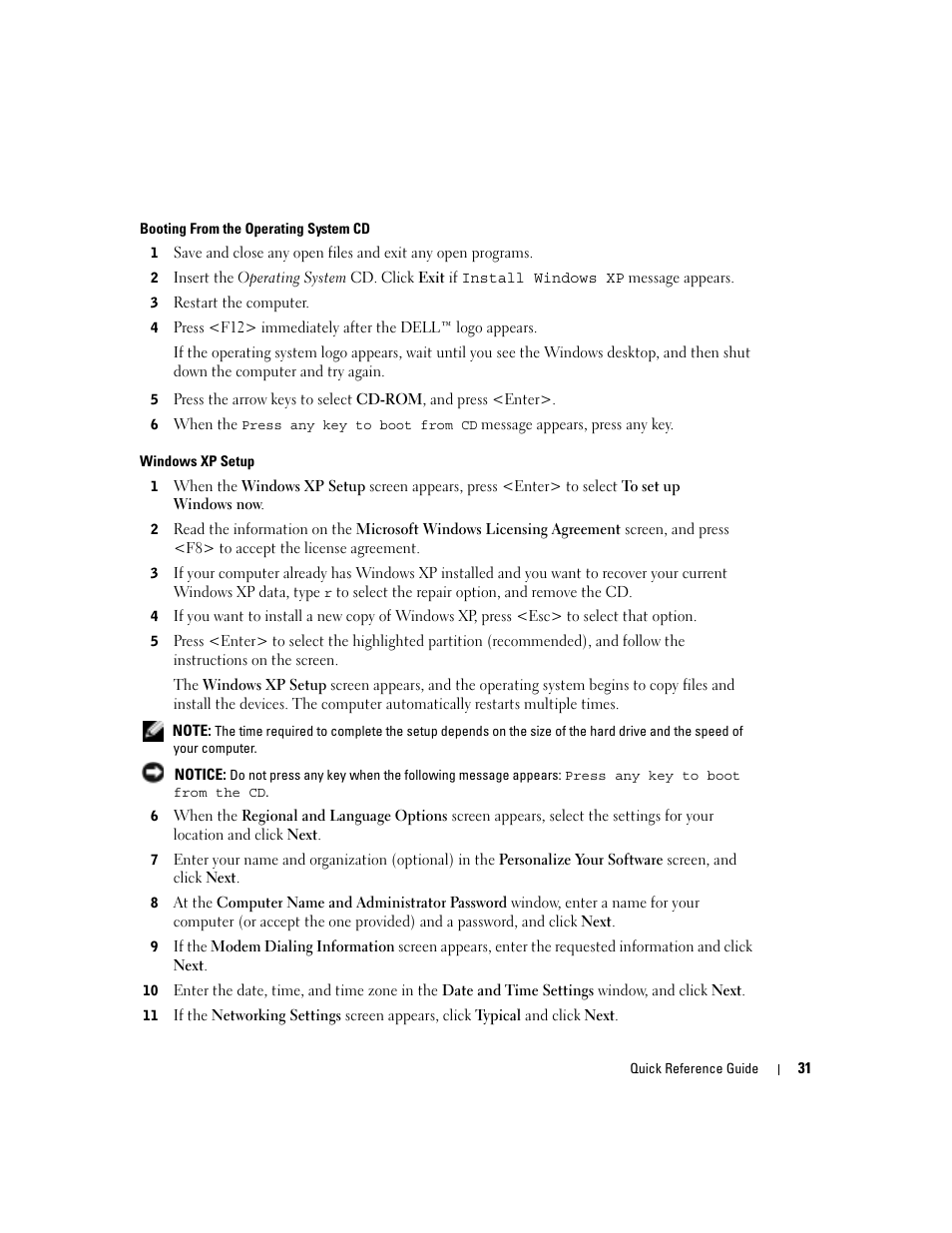 Dell OptiPlex GX280 User Manual | Page 31 / 108