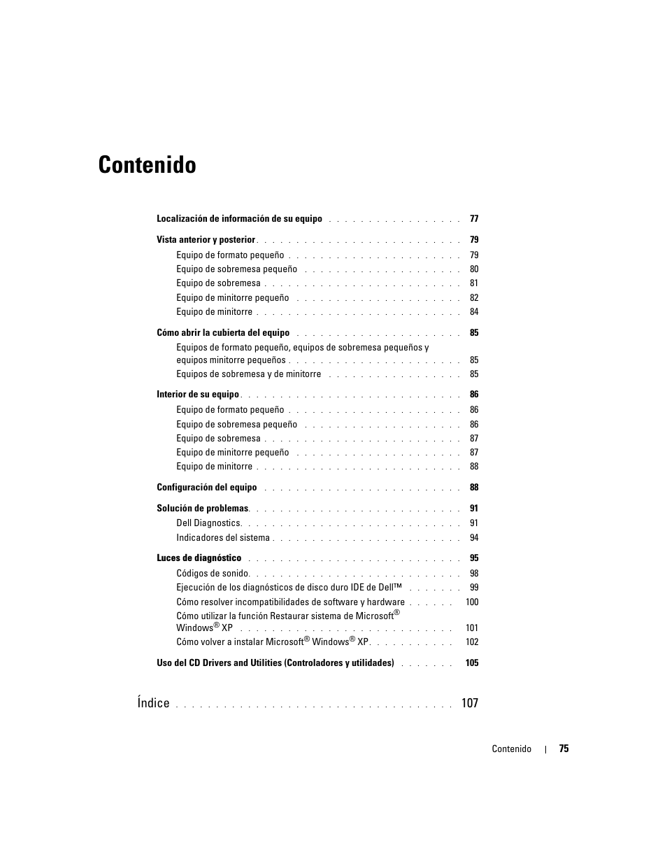 Dell OptiPlex GX280 User Manual | Page 75 / 108