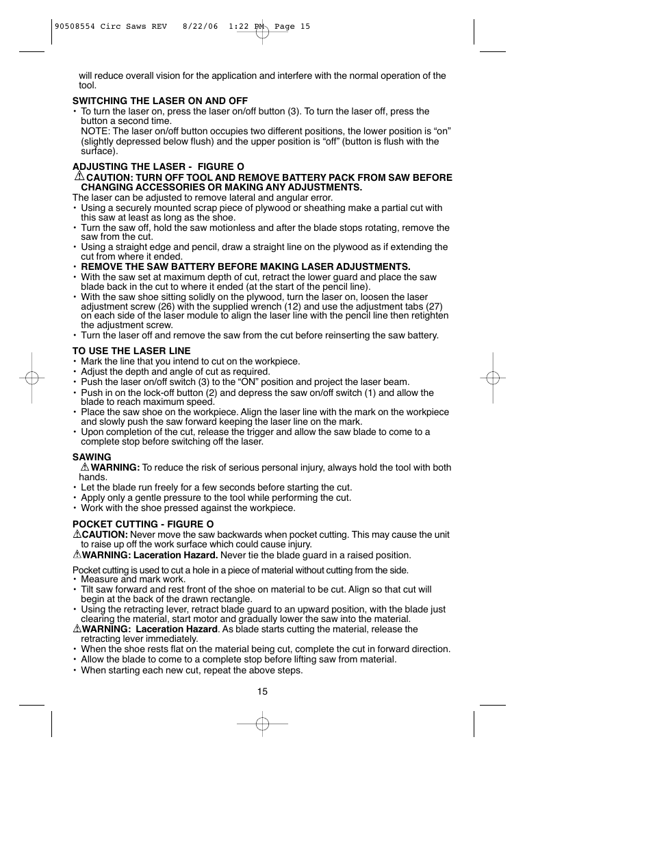 Black & Decker FIRESTORM FS1807CS User Manual | Page 15 / 56