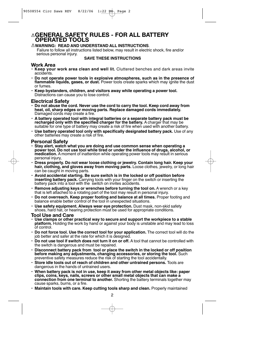 Black & Decker FIRESTORM FS1807CS User Manual | Page 2 / 56