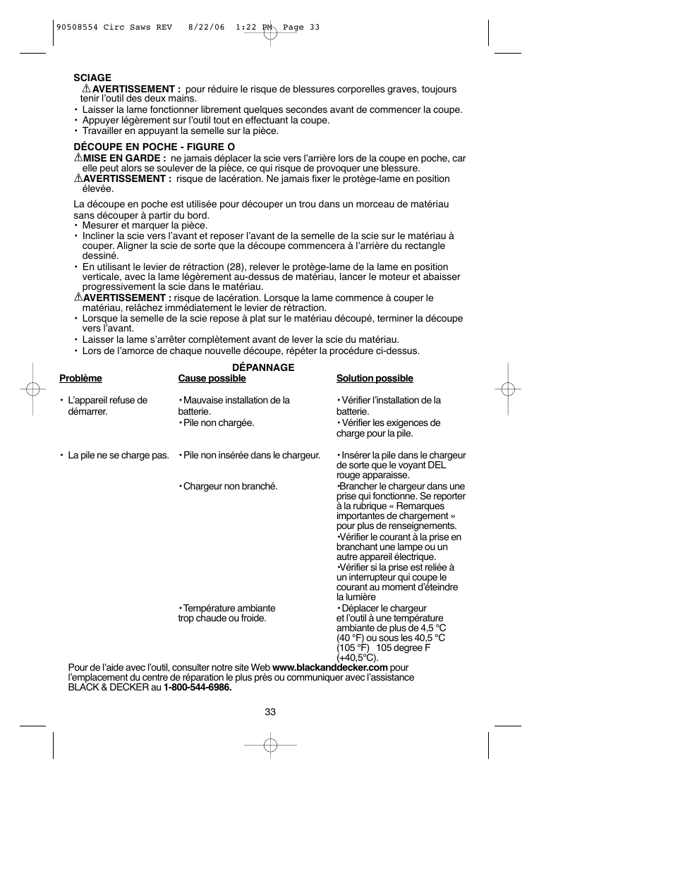 Black & Decker FIRESTORM FS1807CS User Manual | Page 33 / 56