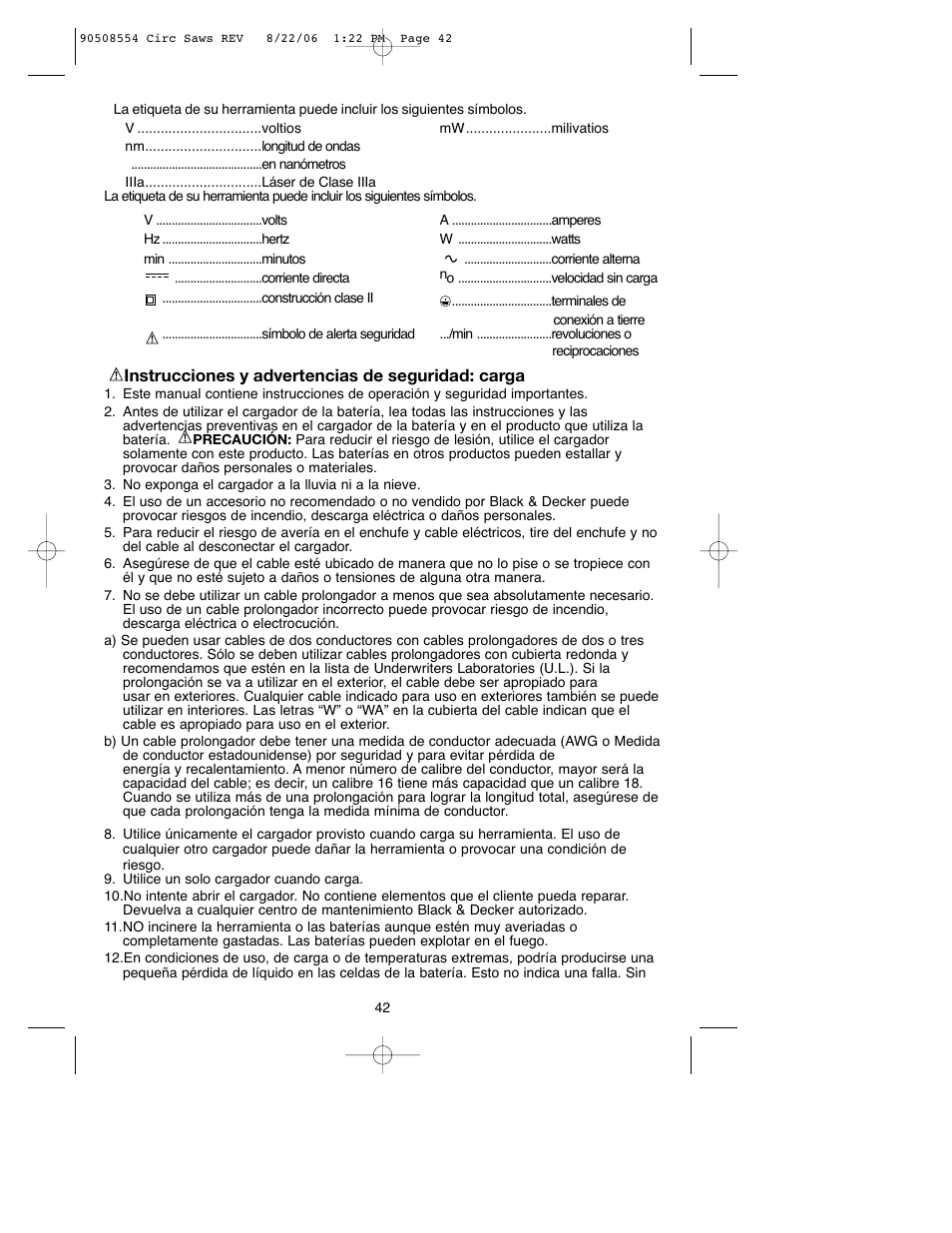 Black & Decker FIRESTORM FS1807CS User Manual | Page 42 / 56