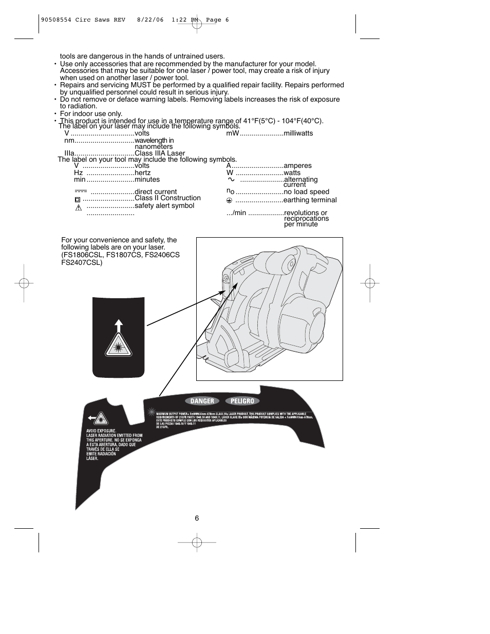 Black & Decker FIRESTORM FS1807CS User Manual | Page 6 / 56