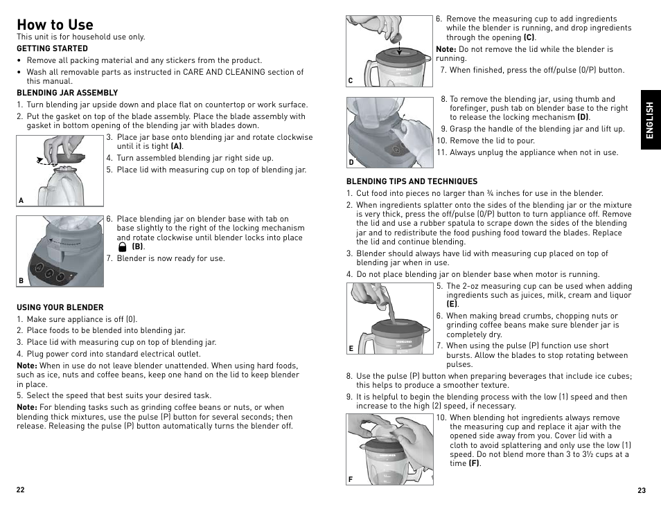 How to use | Black & Decker BLBD25LAUC User Manual | Page 12 / 17