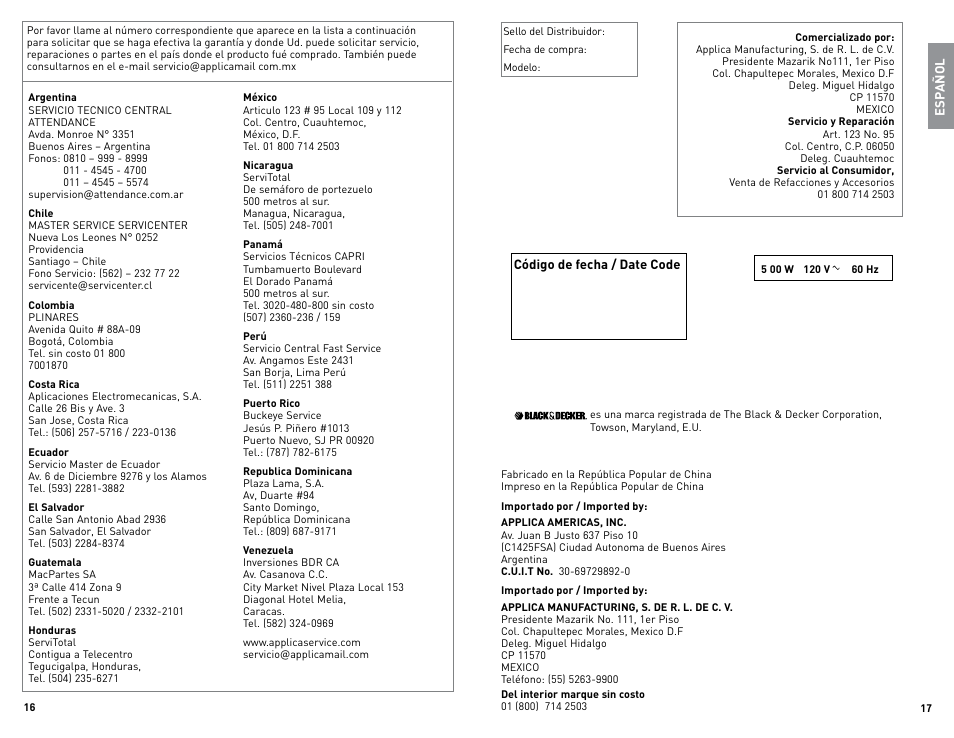 Black & Decker BLBD25LAUC User Manual | Page 9 / 17