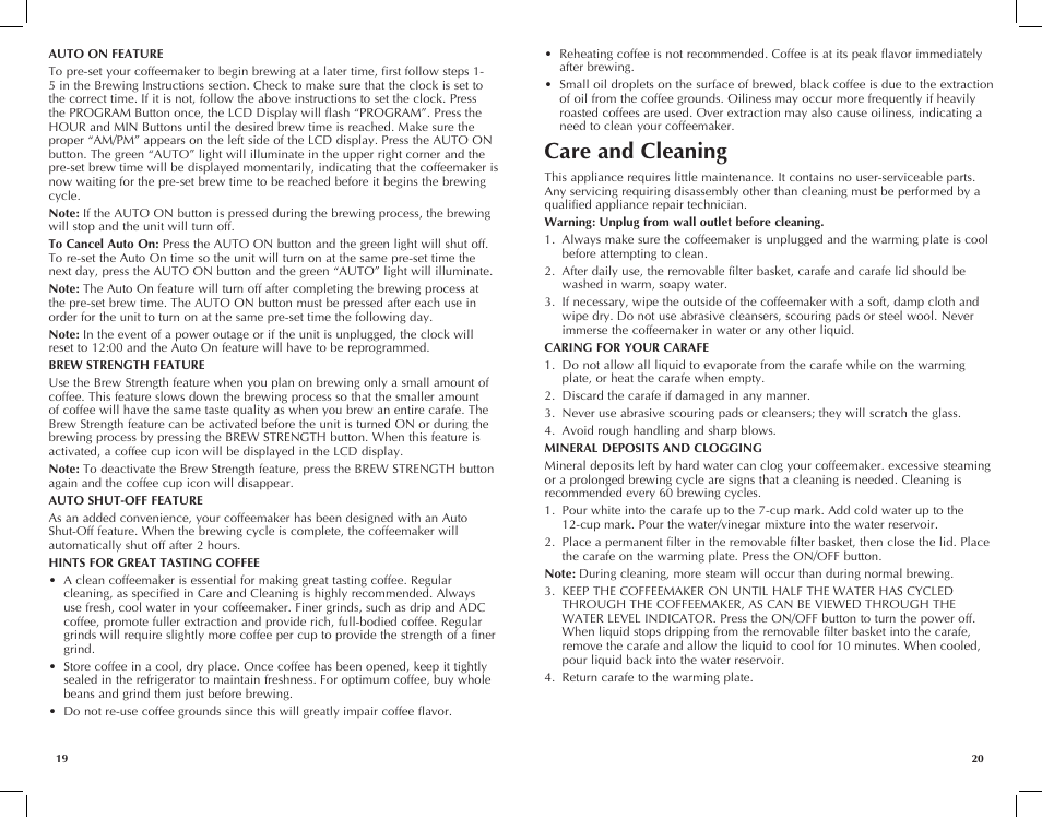 Care and cleaning | Black & Decker r DCM900B User Manual | Page 11 / 15