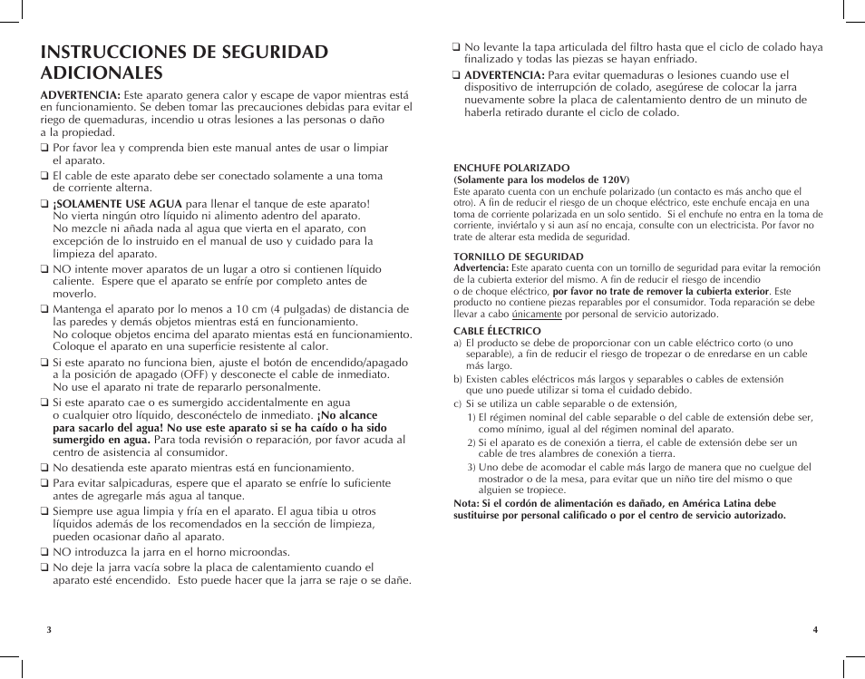 Instrucciones de seguridad adicionales | Black & Decker r DCM900B User Manual | Page 3 / 15