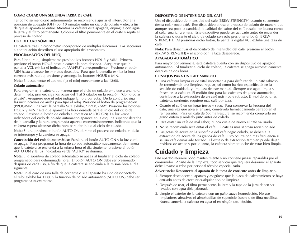 Cuidado y limpieza | Black & Decker r DCM900B User Manual | Page 6 / 15