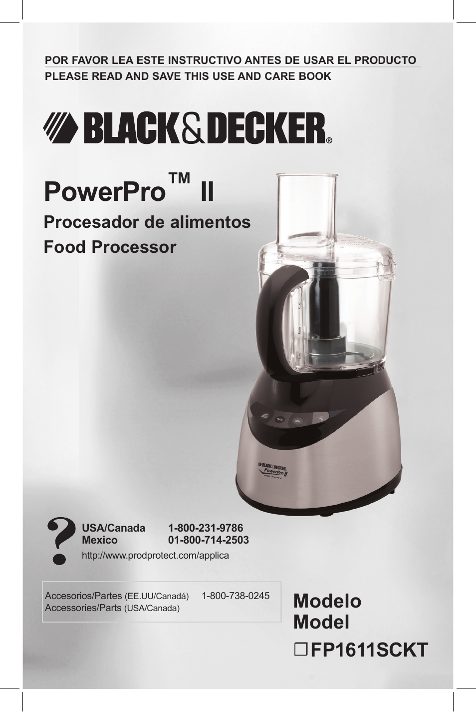 Black & Decker PowerPro II FP1611SCKT User Manual | 16 pages