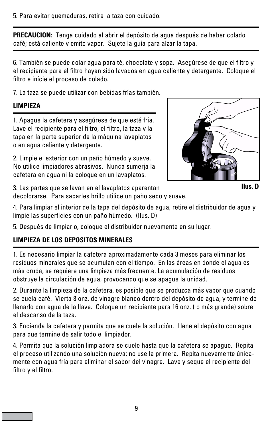 Ilus. d | Black & Decker DCM19 User Manual | Page 9 / 16