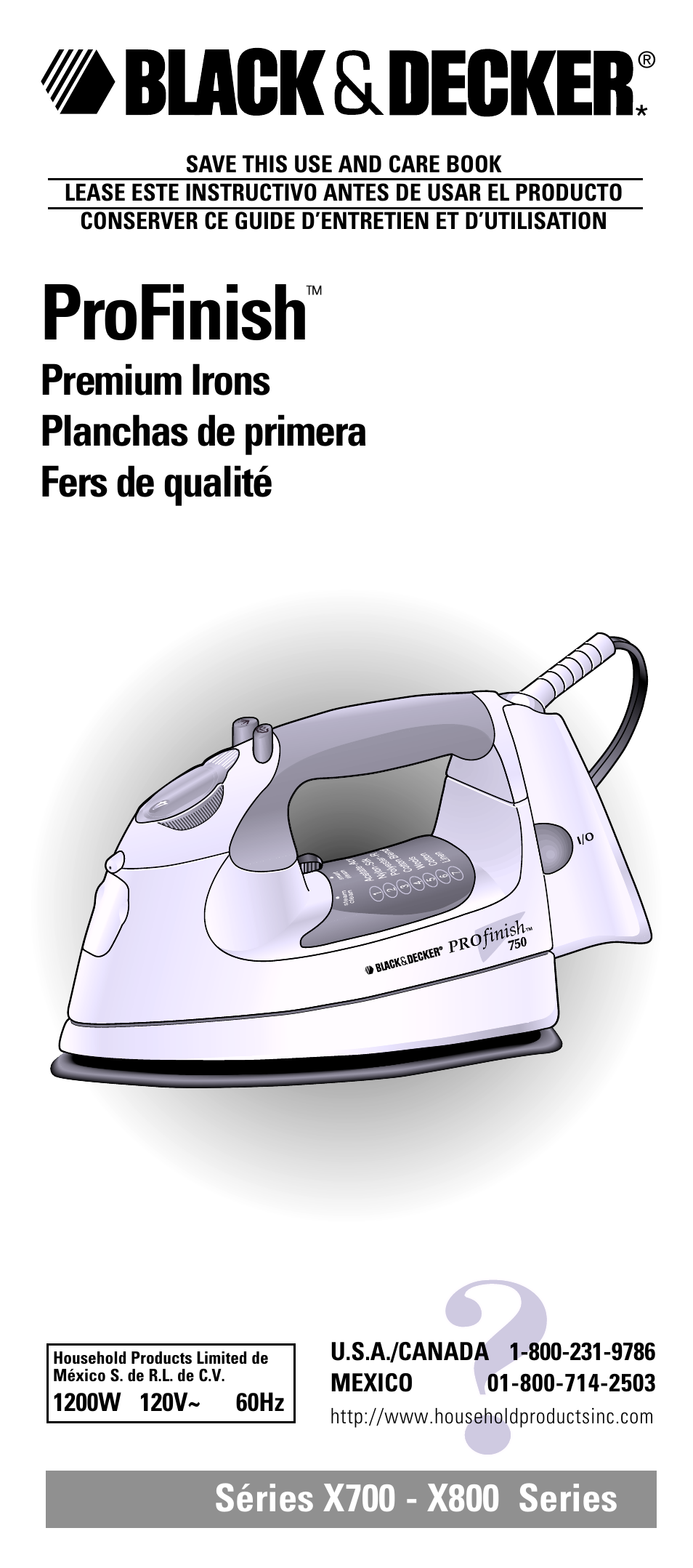 Black & Decker X700 User Manual | 16 pages