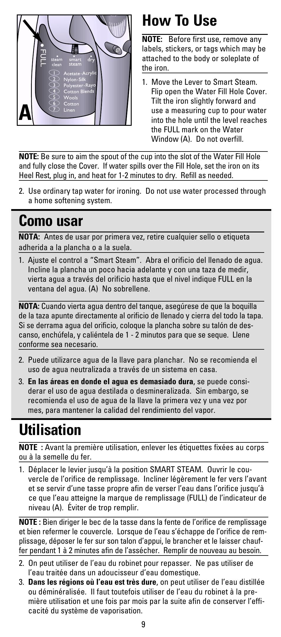 How to use, Como usar, Utilisation | Black & Decker X700 User Manual | Page 9 / 16