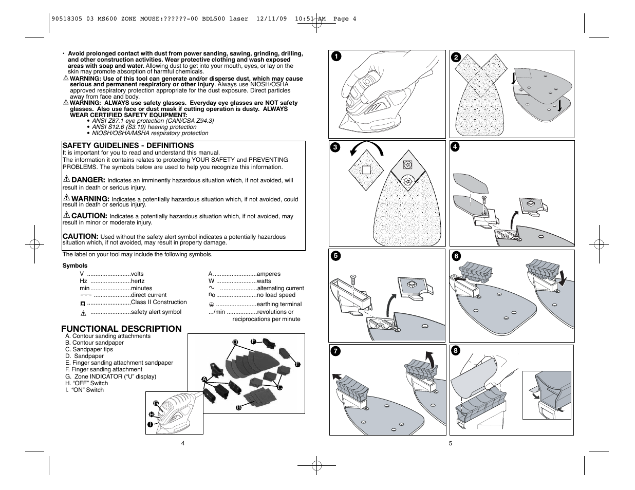 Functional description | Black & Decker MS600B User Manual | Page 3 / 17