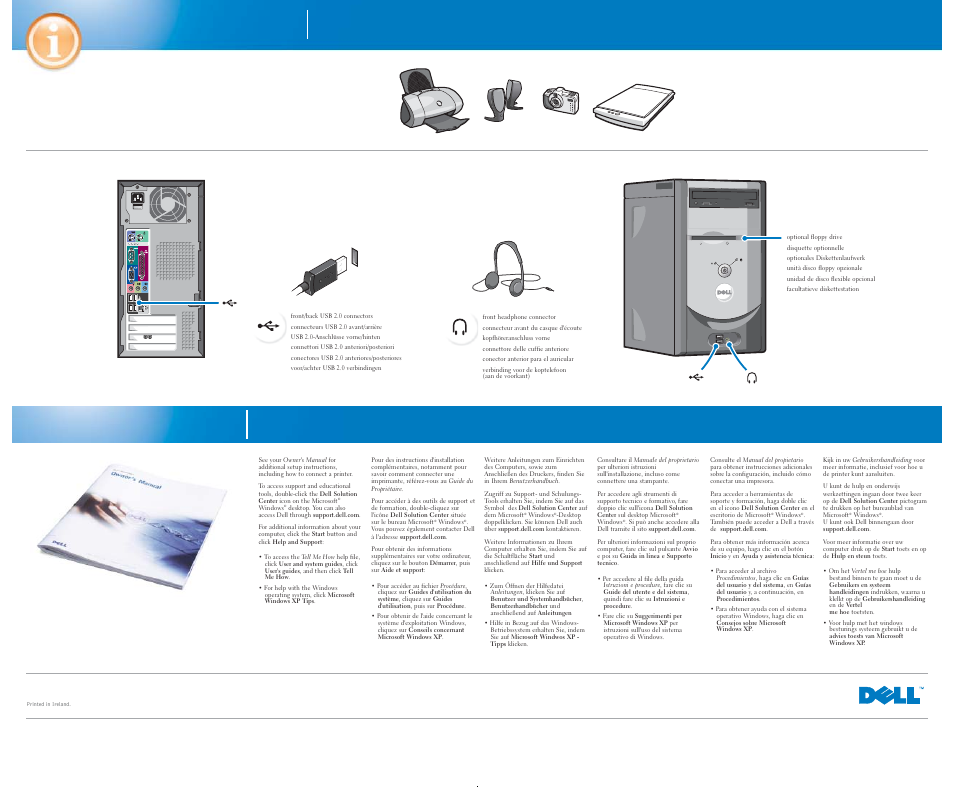 Help and support set up other devices last | Dell Dimension 2400 User Manual | Page 2 / 2