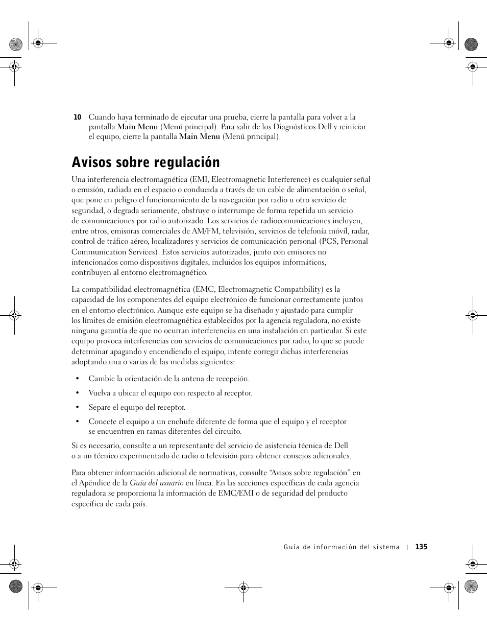 Avisos sobre regulación | Dell Precision M60 User Manual | Page 137 / 144
