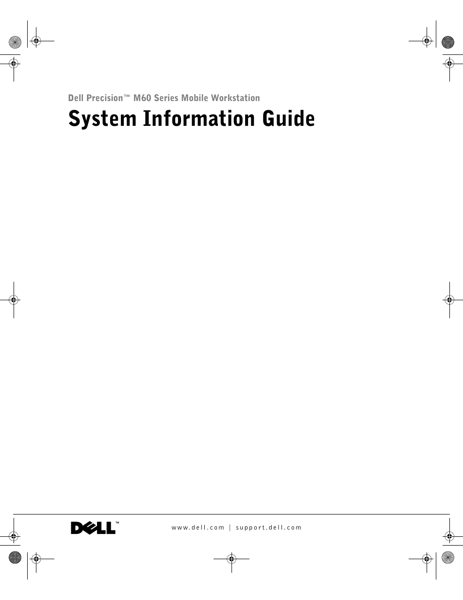System information guide | Dell Precision M60 User Manual | Page 3 / 144