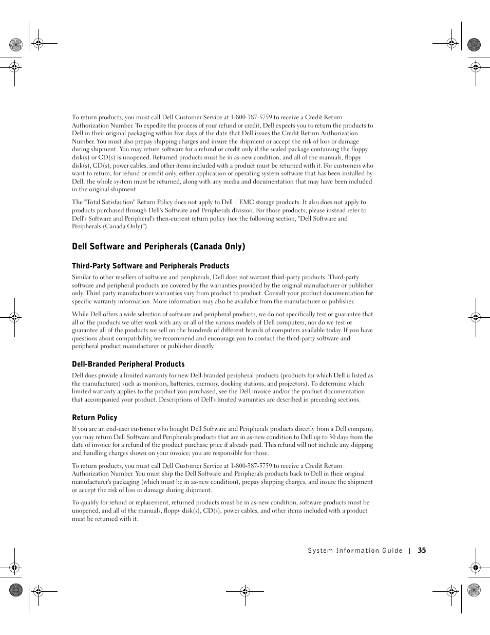 Dell software and peripherals (canada only) | Dell Precision M60 User Manual | Page 37 / 144