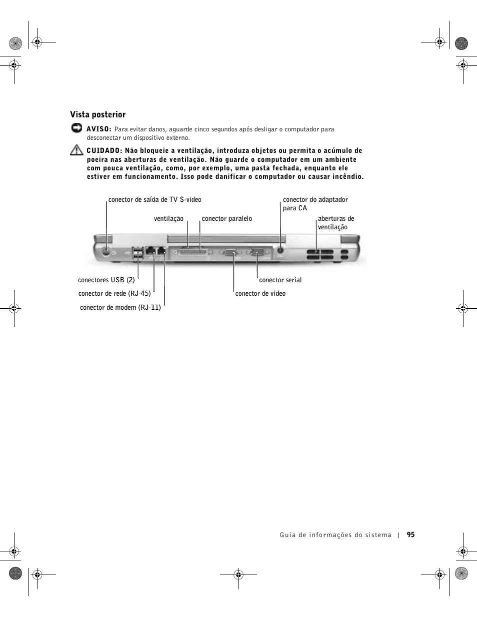 Vista posterior | Dell Precision M60 User Manual | Page 97 / 144