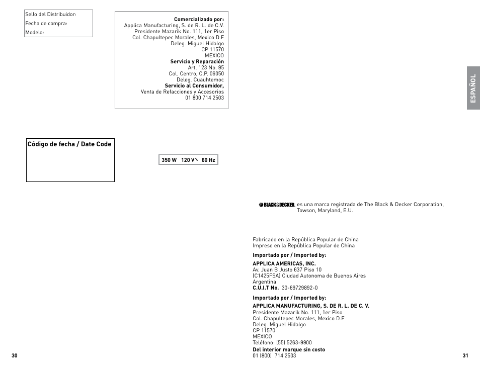 Black & Decker BL2010WGUC User Manual | Page 16 / 17