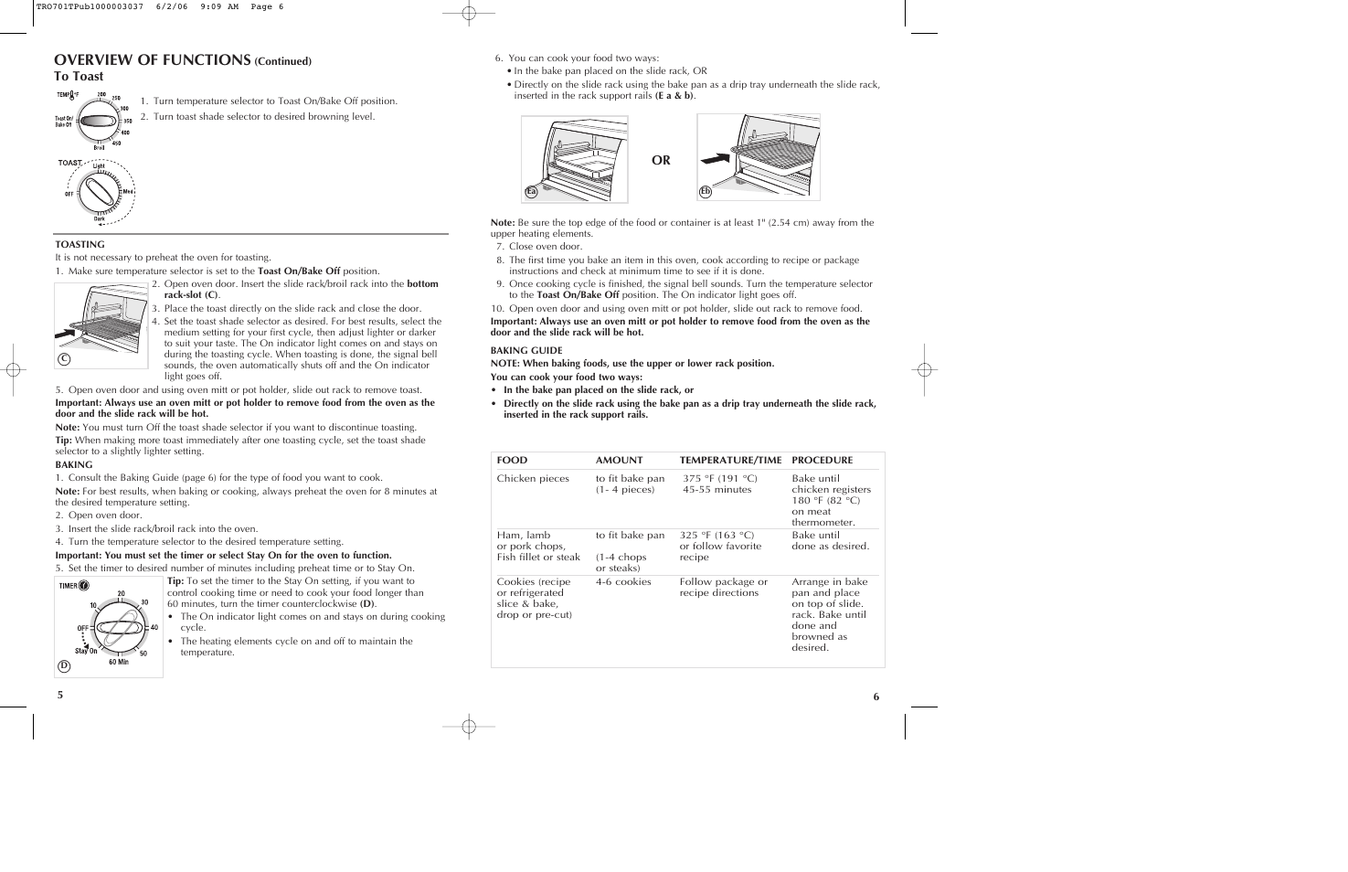 Overview of functions | Black & Decker TRO700b User Manual | Page 4 / 19