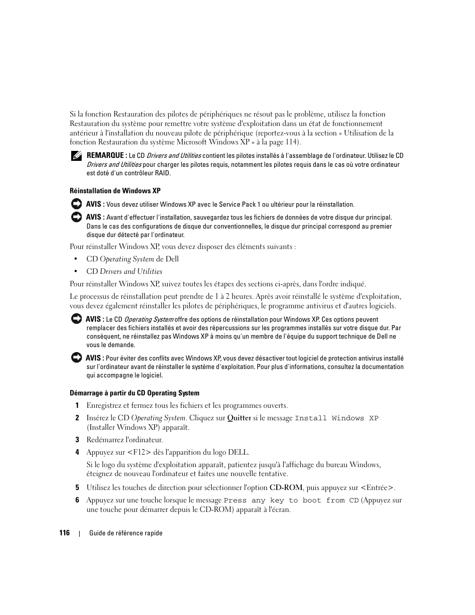 Dell OptiPlex 745 User Manual | Page 116 / 360