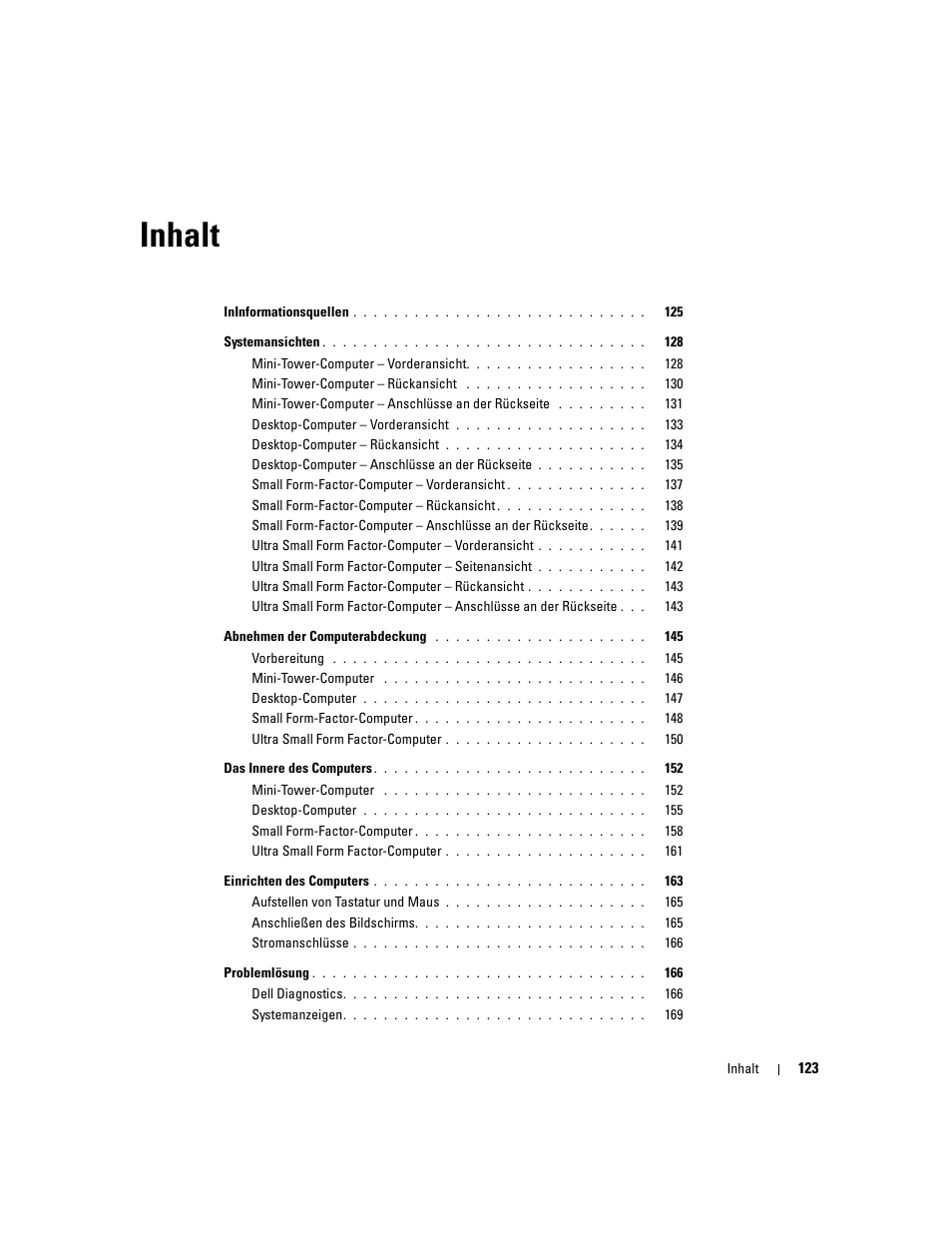 Inhalt | Dell OptiPlex 745 User Manual | Page 123 / 360