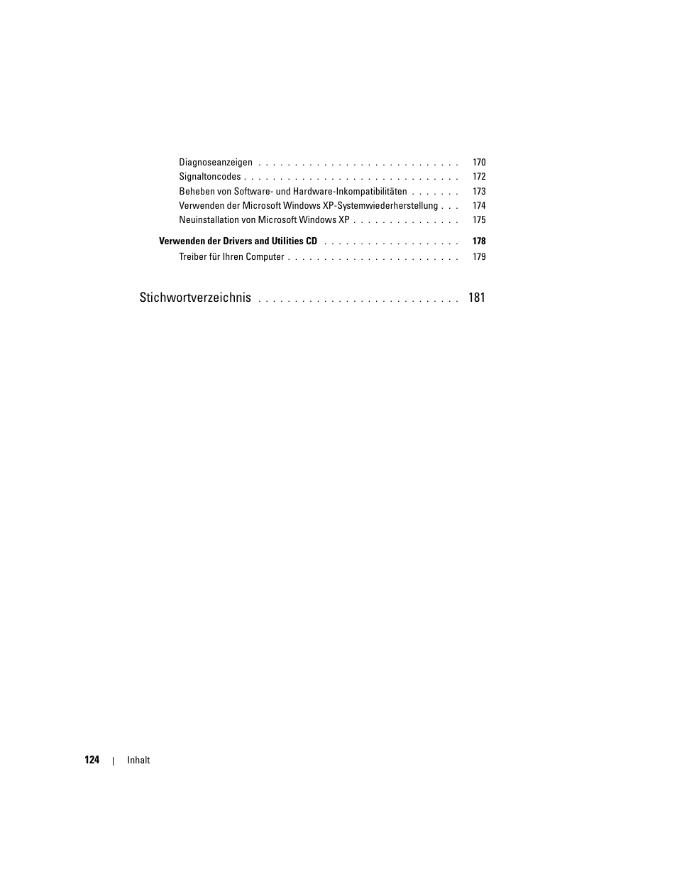 Stichwortverzeichnis | Dell OptiPlex 745 User Manual | Page 124 / 360