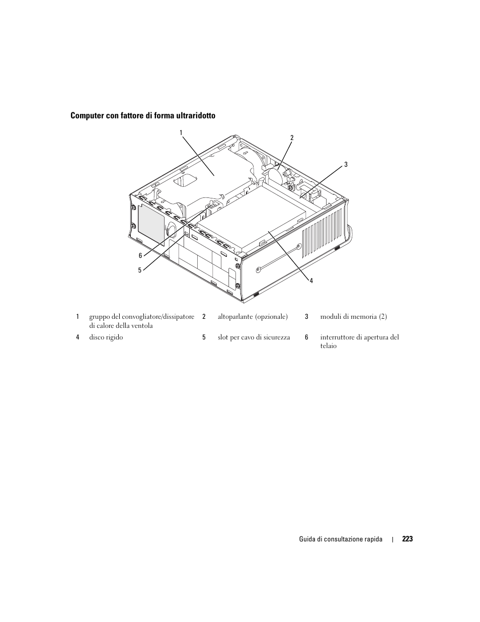 Computer con fattore di forma ultraridotto | Dell OptiPlex 745 User Manual | Page 223 / 360