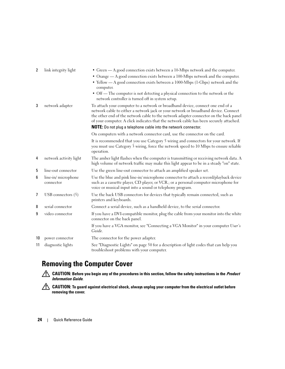 Removing the computer cover | Dell OptiPlex 745 User Manual | Page 24 / 360