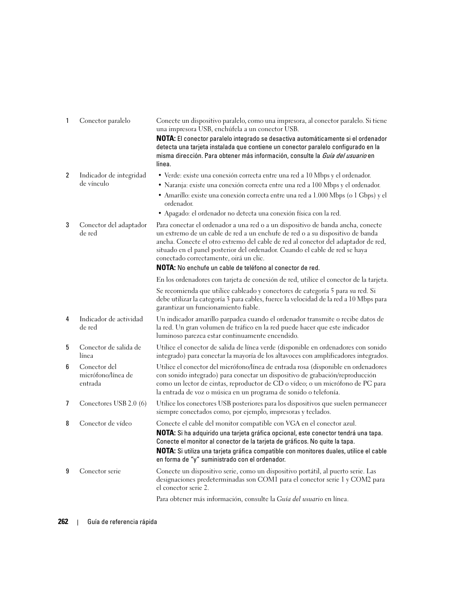 Dell OptiPlex 745 User Manual | Page 262 / 360