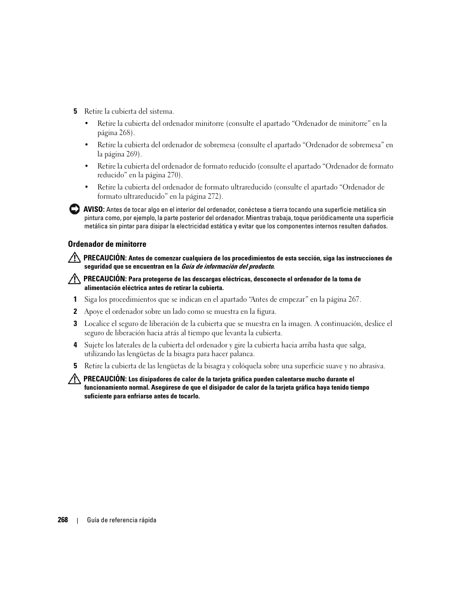 Ordenador de minitorre | Dell OptiPlex 745 User Manual | Page 268 / 360